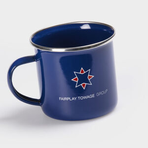 Becher emalliert blau