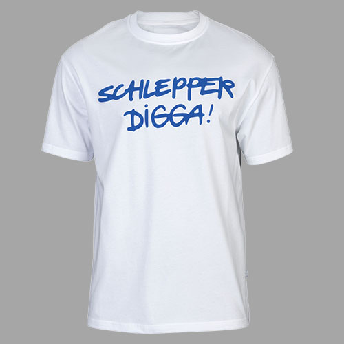 3007 T-Shirt „Schlepper Digga“ weiss front