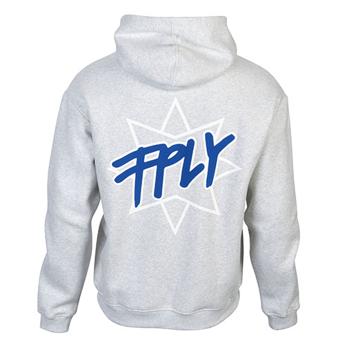 3008 Hoodie FPLY hellgrau back